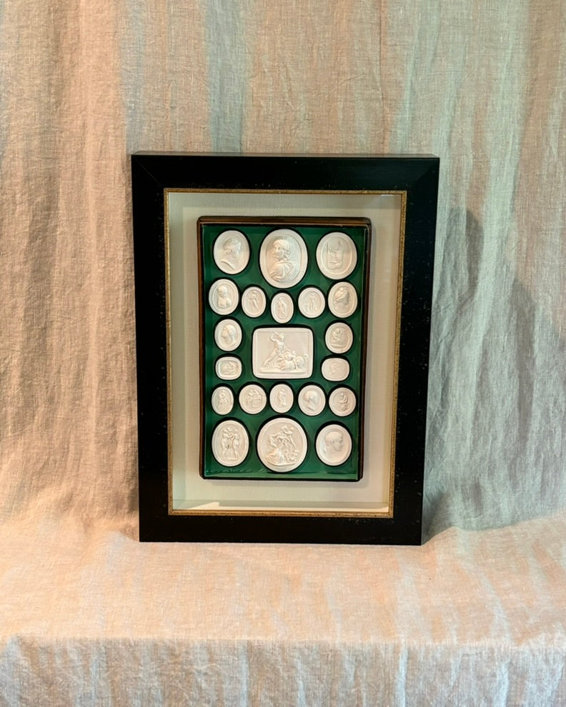 Pietro Paoletti Style Intaglio Tray in a Shadow Box Frame