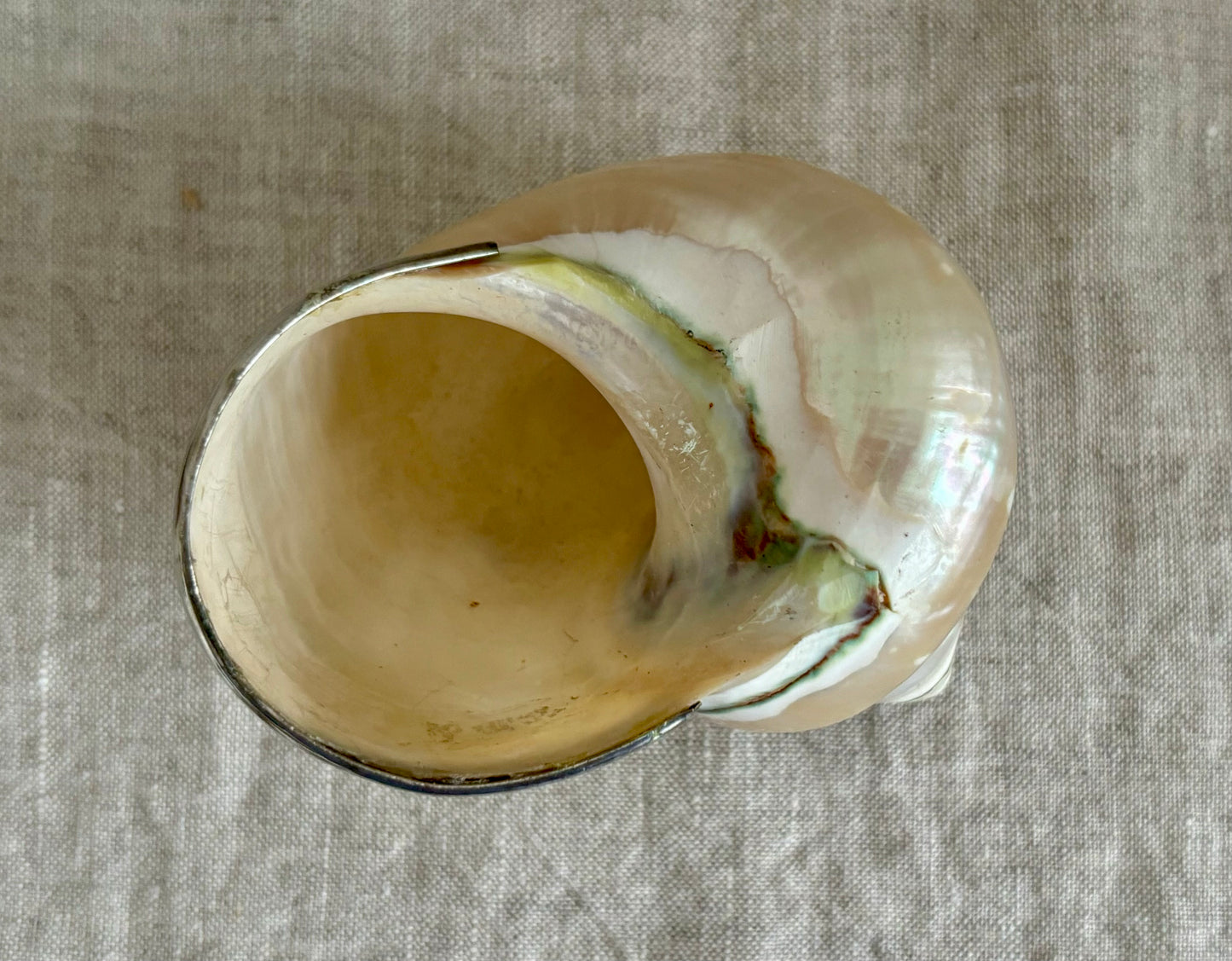Mother of Pearl and Sterling Caviar Server