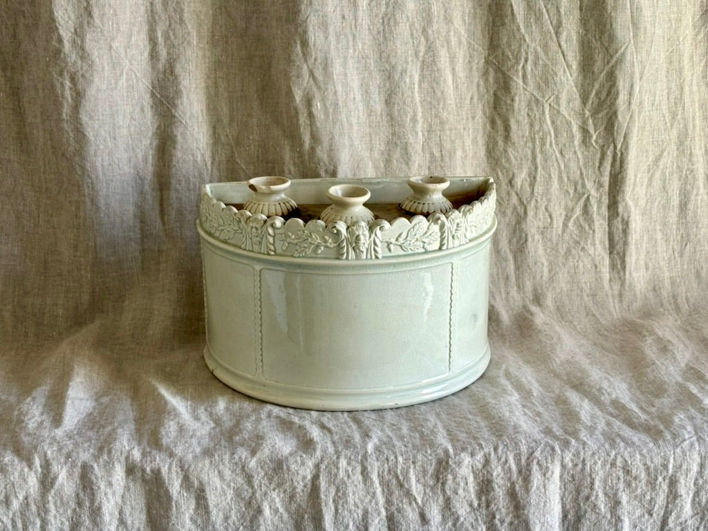 Staffordshire Pearlware Bough Pot with Satyr Decoration, Circa 1810