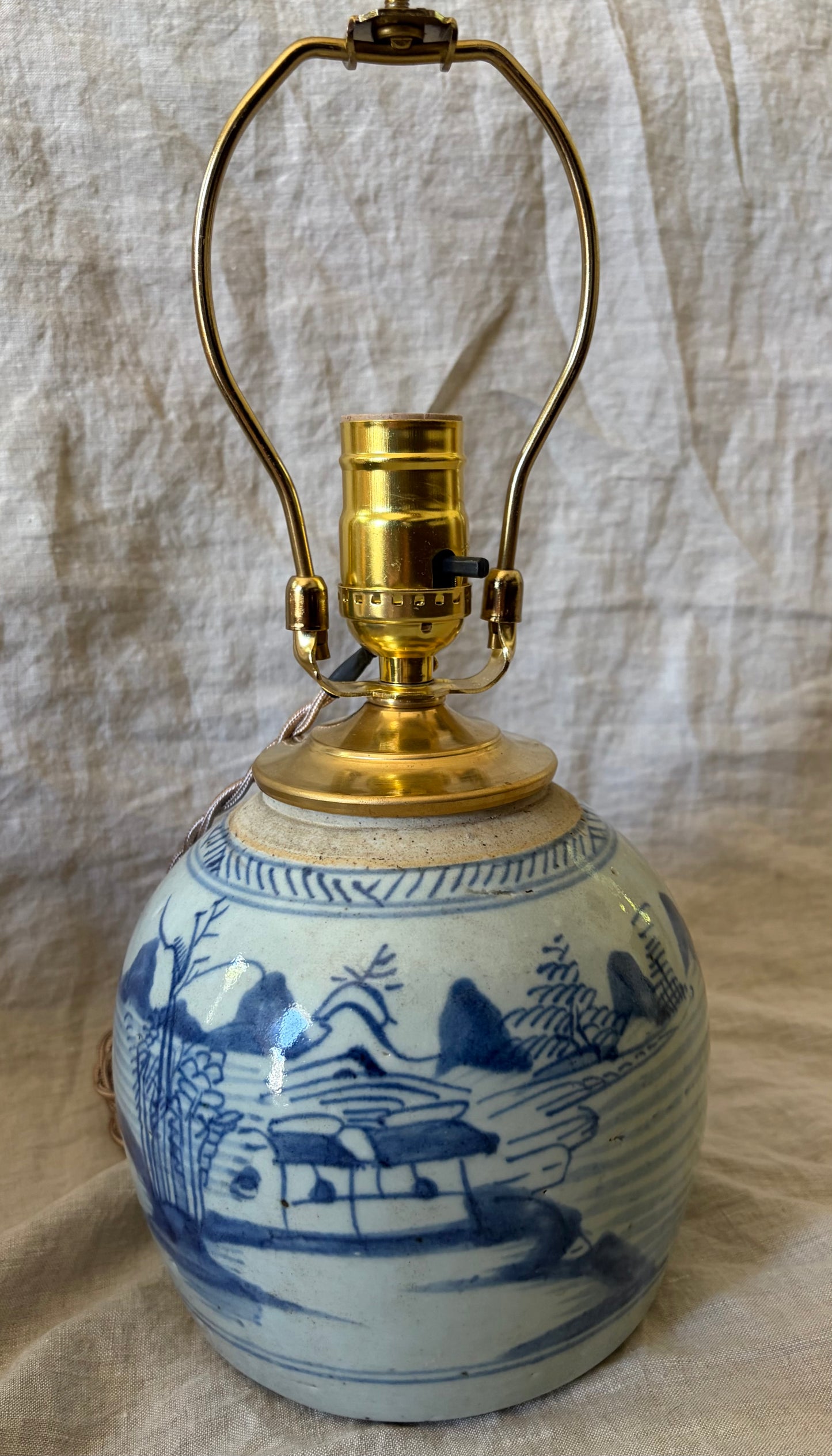 Chinese Export Ginger Jar Lamp