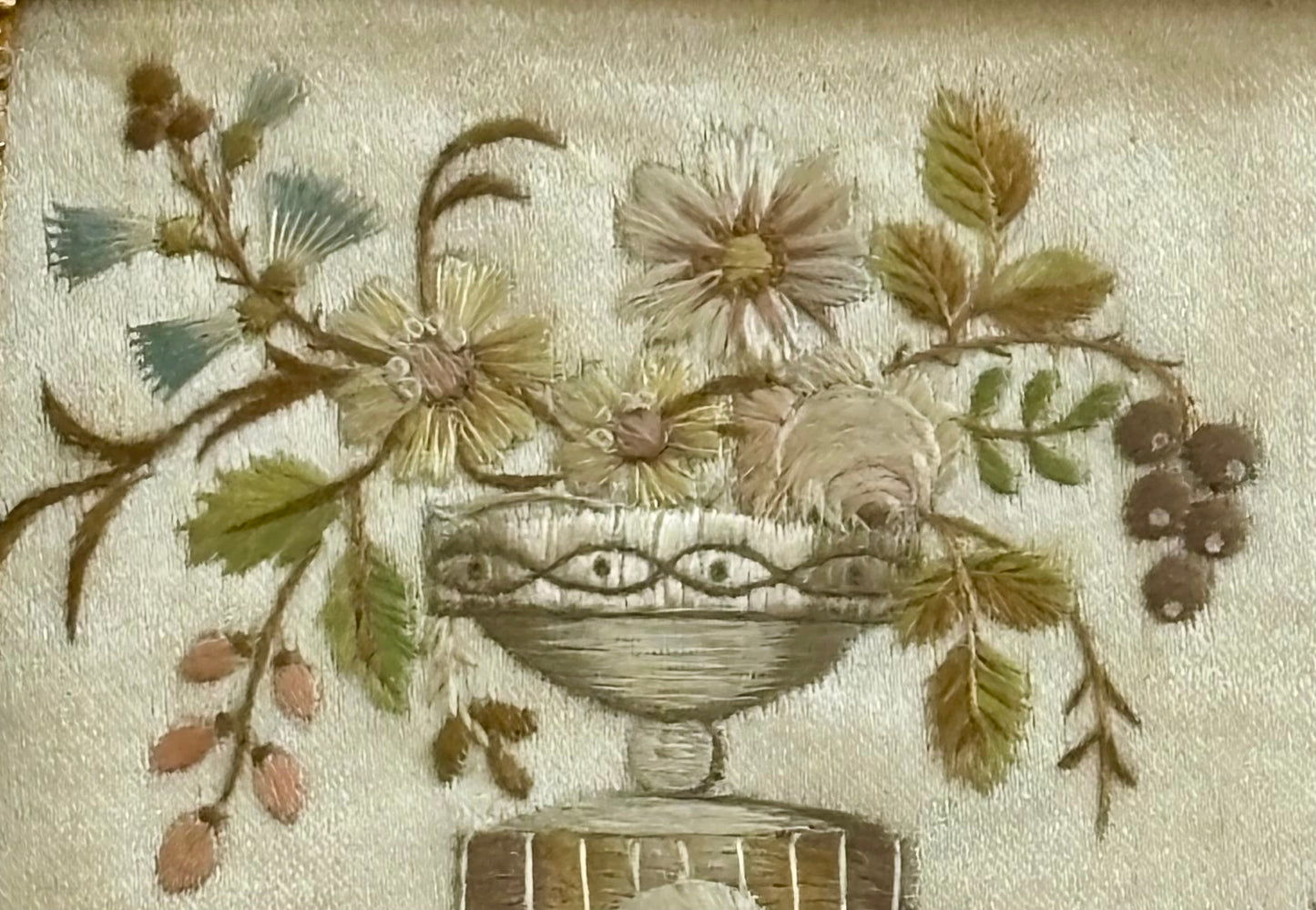 1810 German Biedermeier Mourning Embroidery