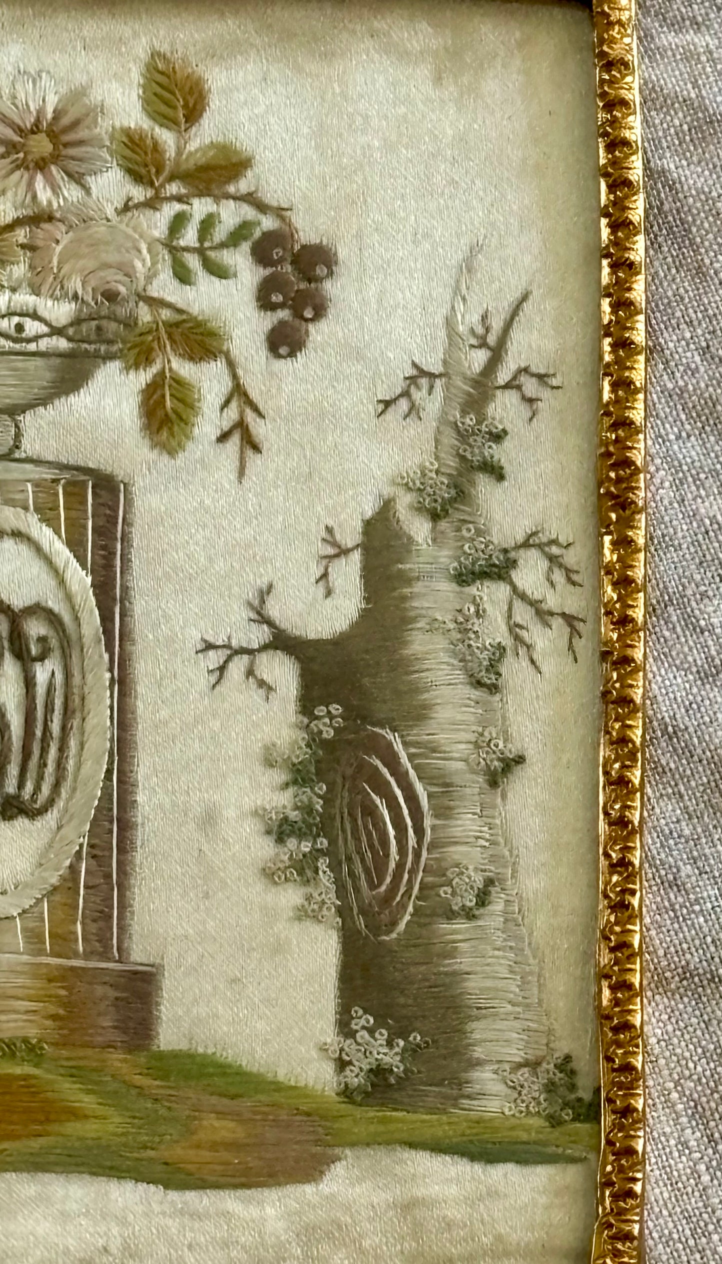 1810 German Biedermeier Mourning Embroidery