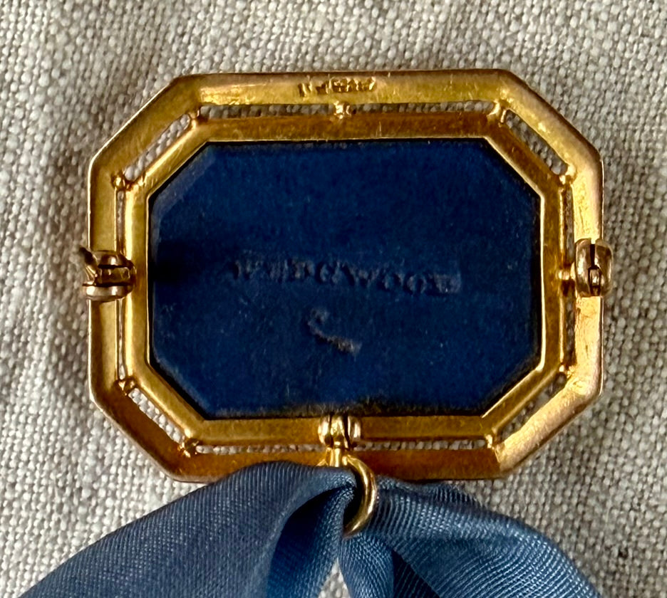 18th Century Wedgwood Jasperware Plaque Mounted in a Gold Broach/Pendant Setting