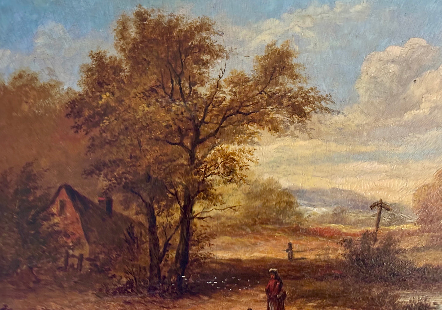 ‘The Waymarker’ —English School Mid 19th Century Oil
