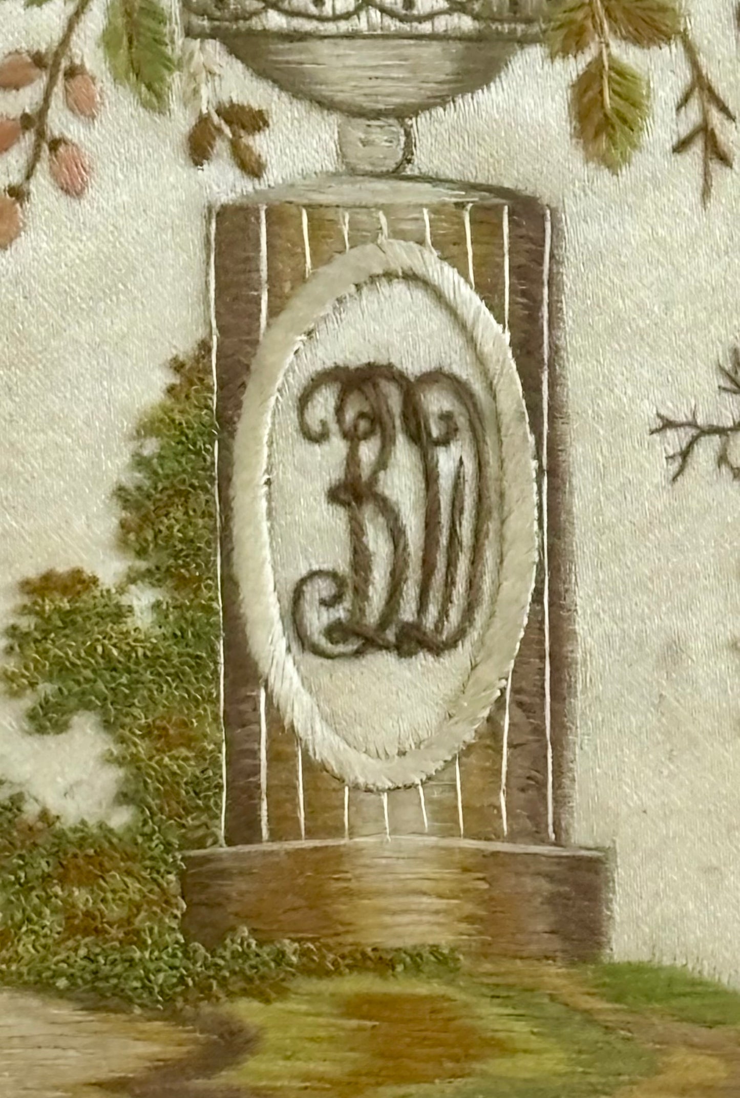 1810 German Biedermeier Mourning Embroidery