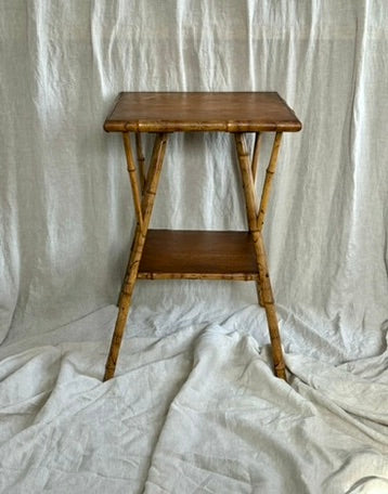 Victorian Bamboo and Oak Side Table