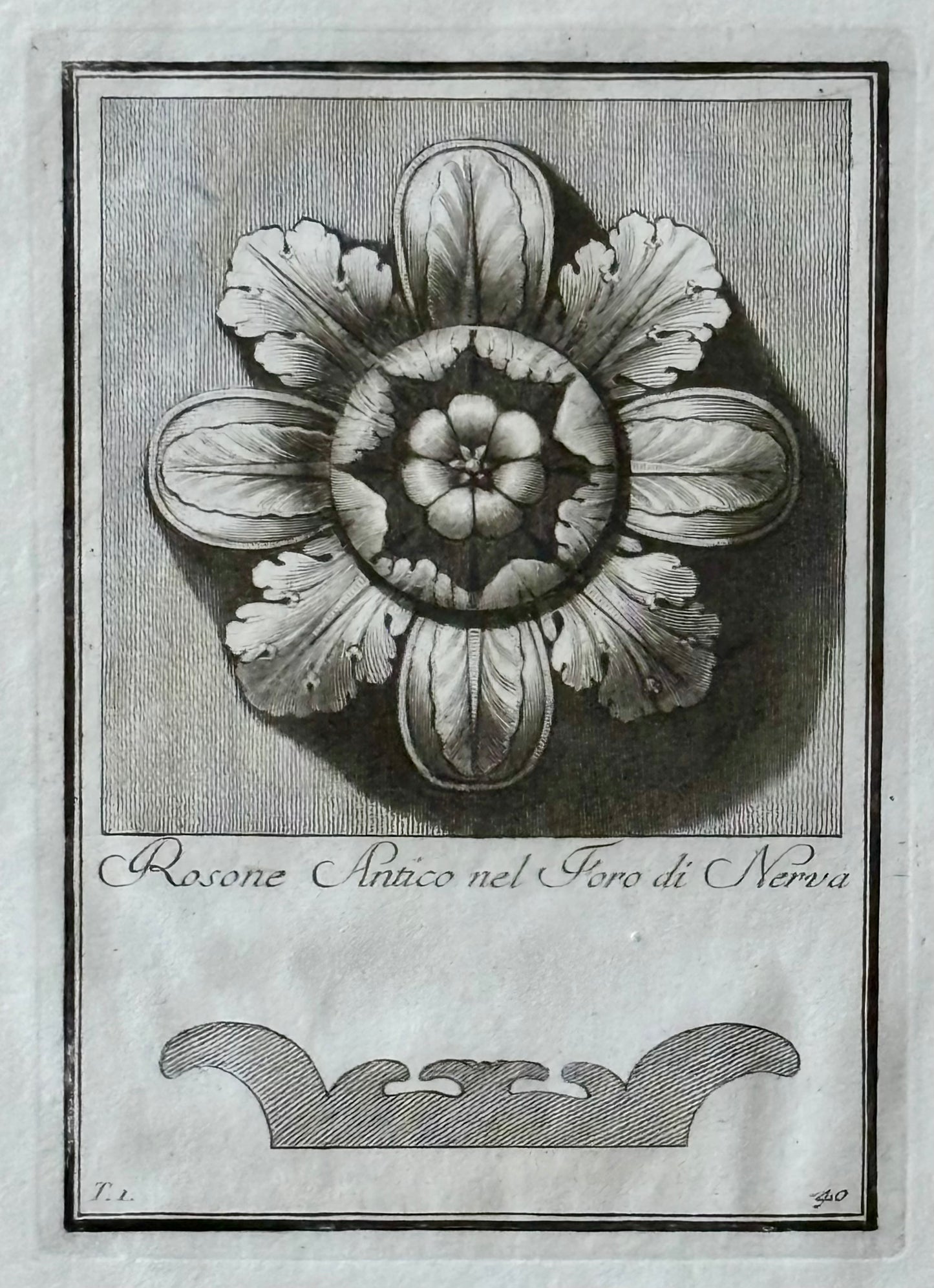 A Collection of Six Framed Giovanni Battista Piranesi Architectural Prints