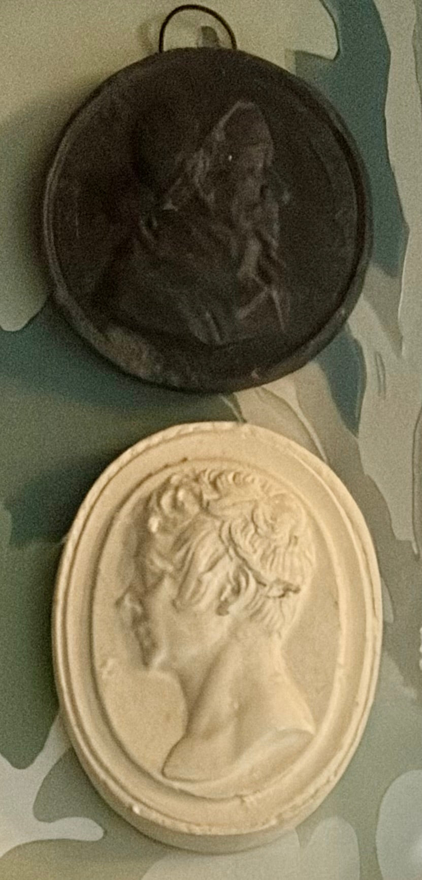 19th Century Intaglio and Plaster Plaque Mounted in a Shadowbox