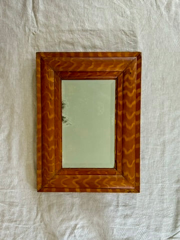 Faux Burl Finished 19th Century American Mirror