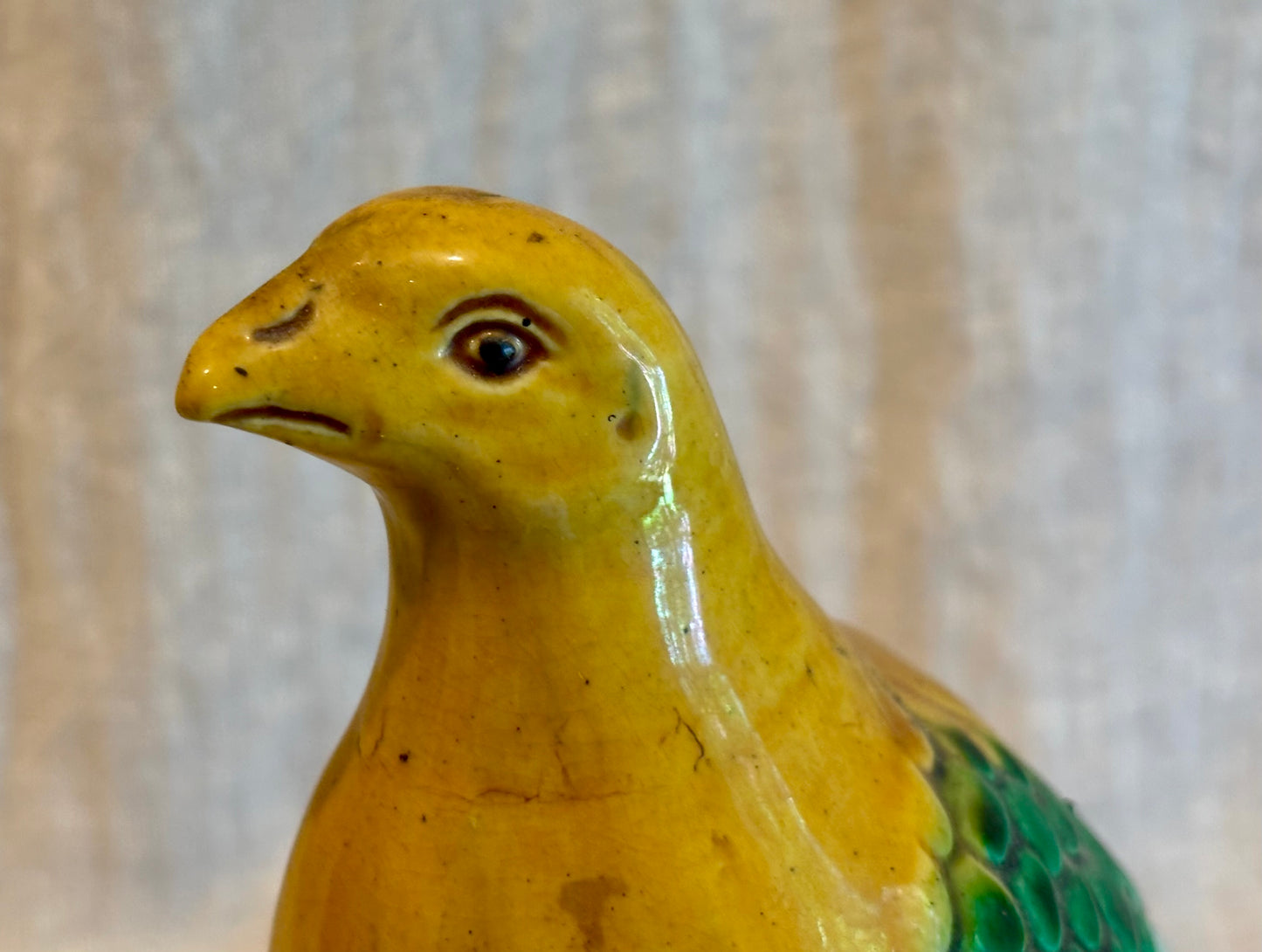 Pair of Chinese Sansei Glazed Quail