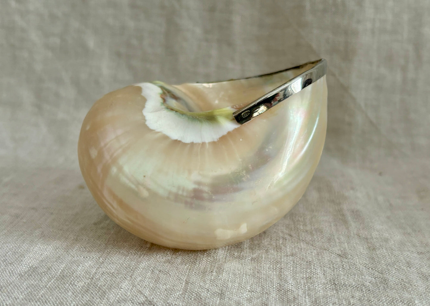 Mother of Pearl and Sterling Caviar Server
