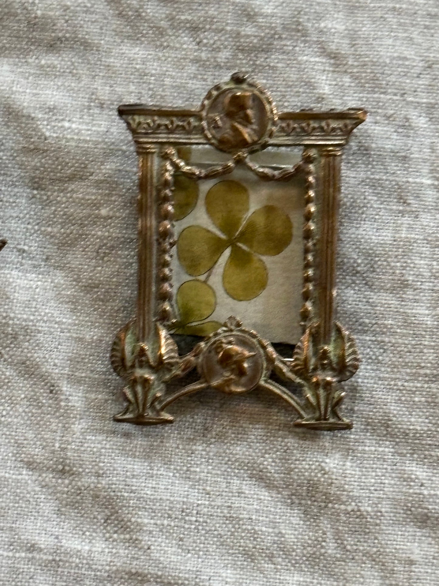 One of a Pair of Neoclassical Style French Empire Silver Plate Miniature Frames