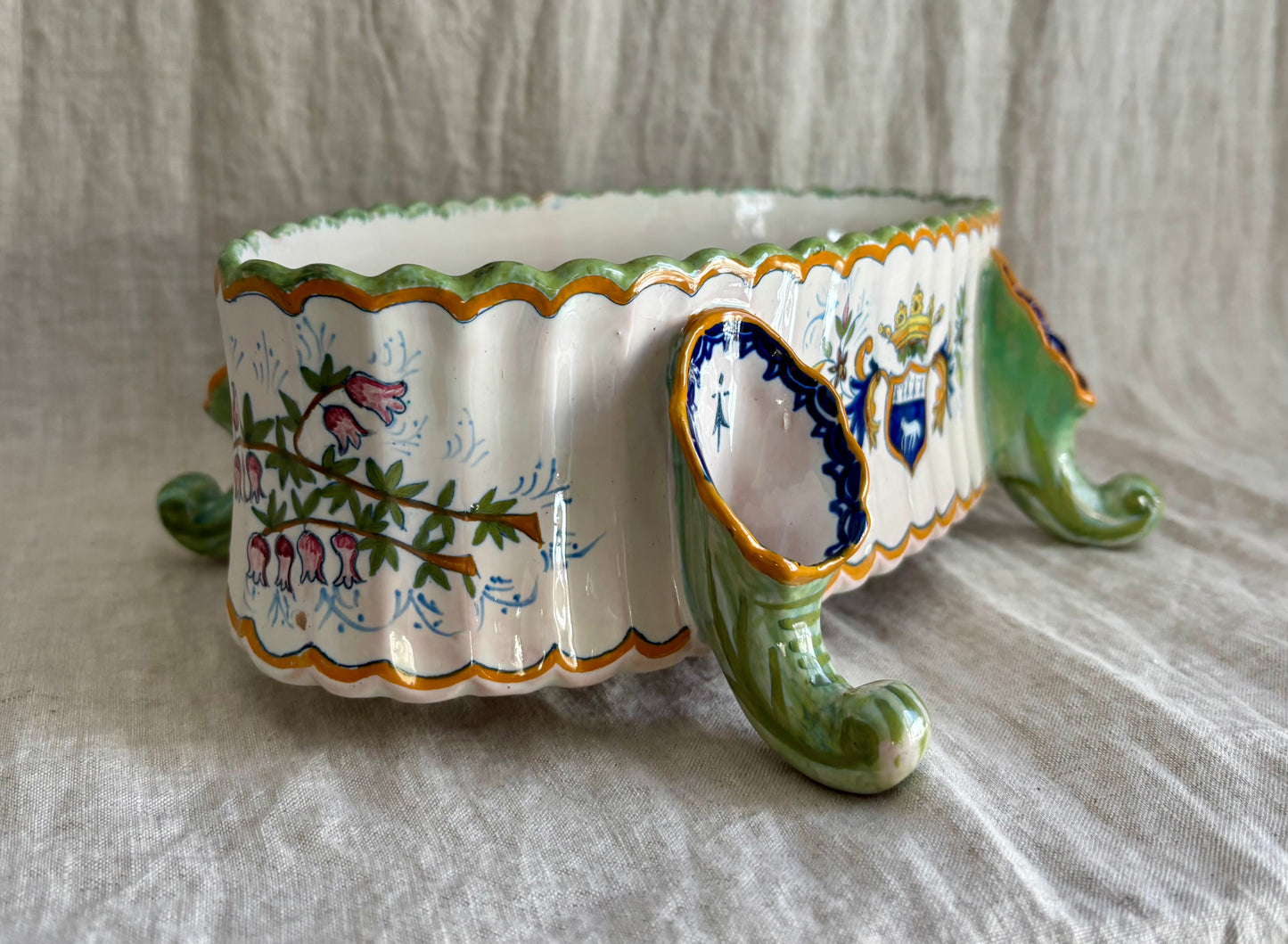 French Henriot Quimper Faience Jardiniere