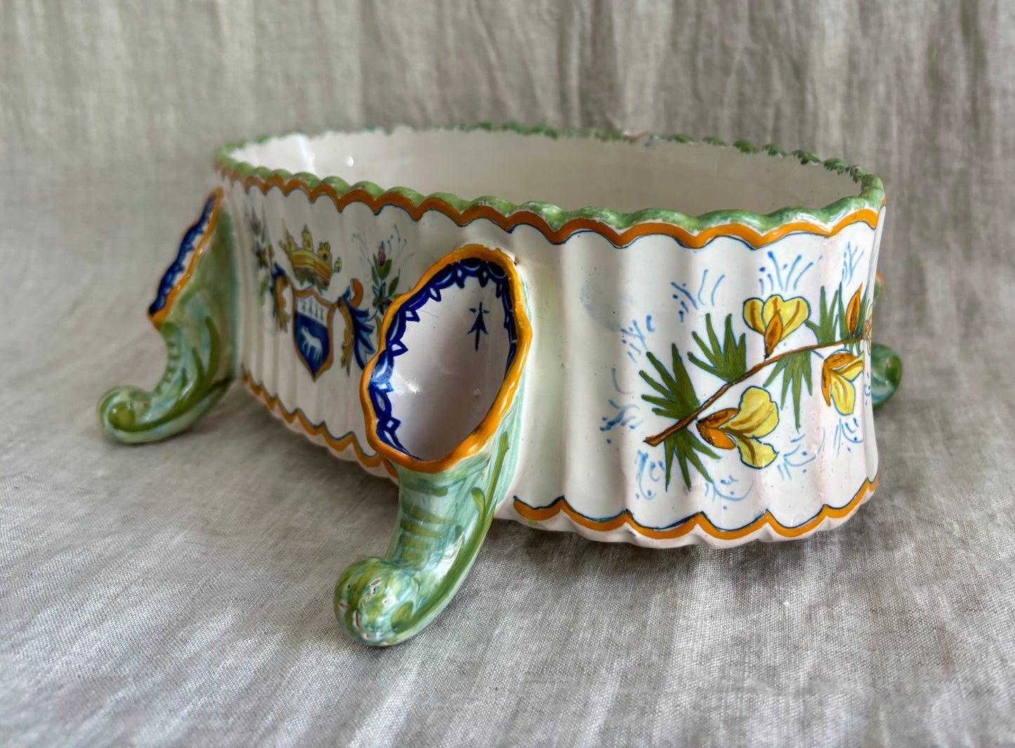 French Henriot Quimper Faience Jardiniere