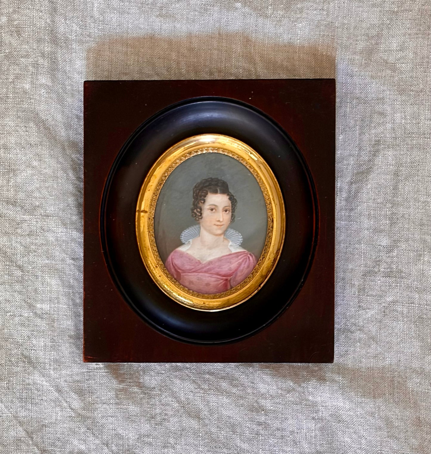 Signed and Dated Miniature Portrait by Joseph Bernard Einsle