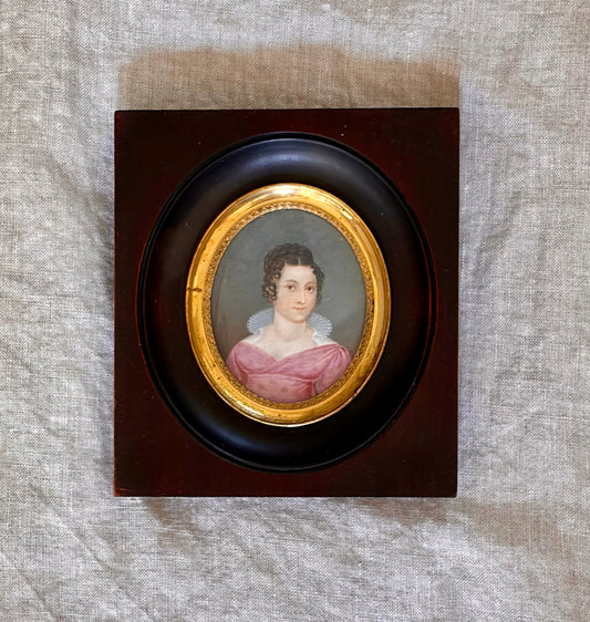 Signed and Dated Miniature Portrait by Joseph Bernard Einsle