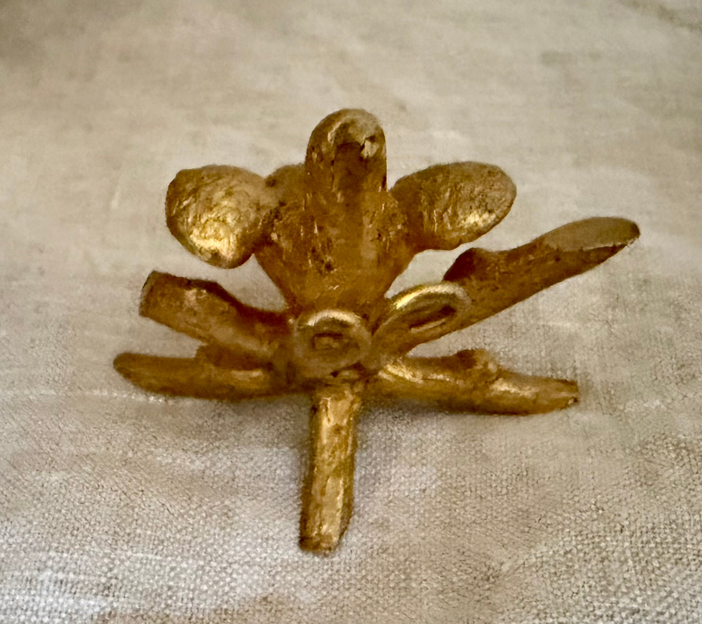 A Set of Six 19th Century Gilt Menu Holders in Bird Form