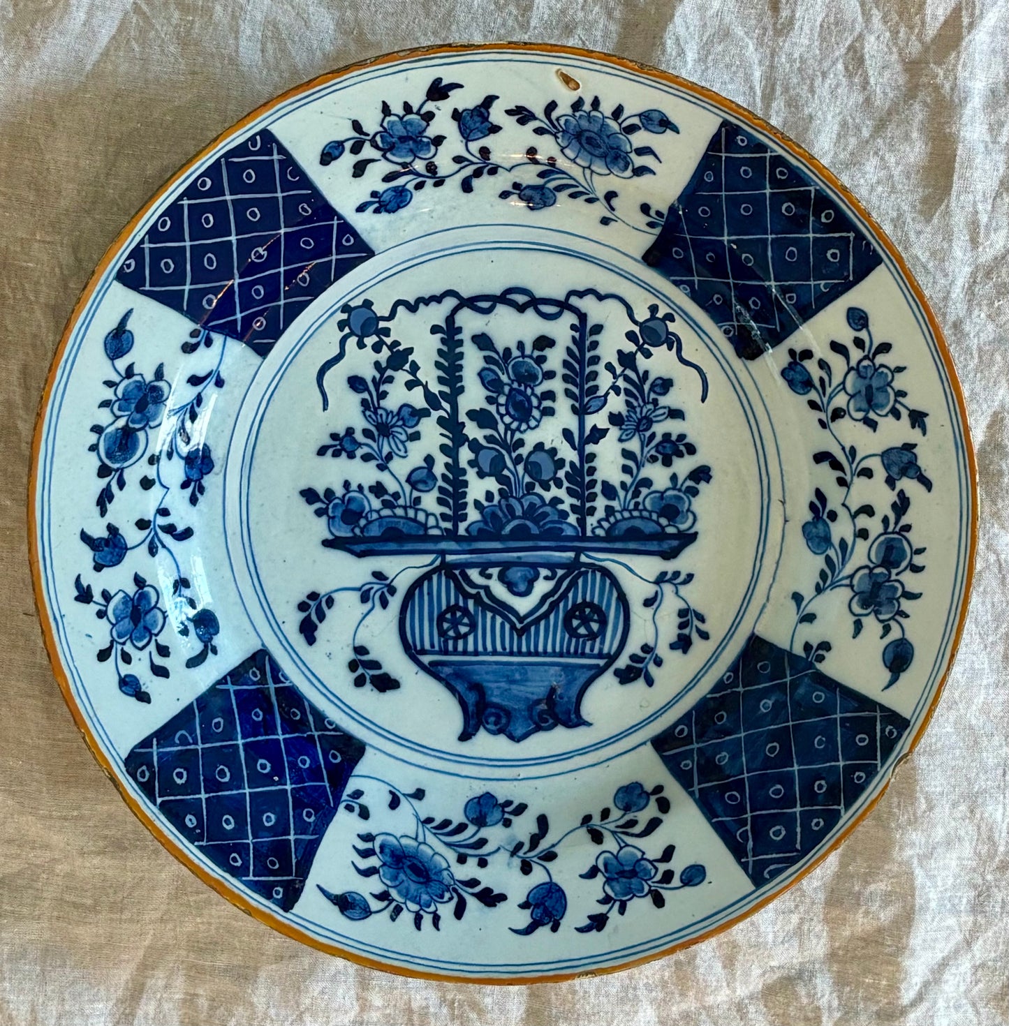 Large Delft Chinoiserie Charger by De Porceleyne Bijl
