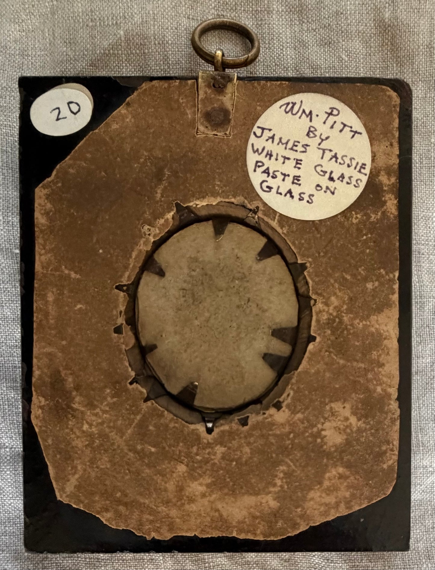 Plaster Intaglio of William Pitt in Orginal Frame by James Tassie