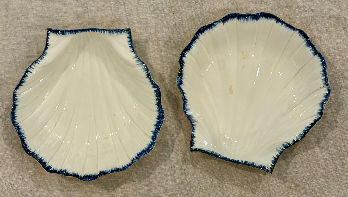 Pair of 18th Century Wedgwood Pearlware Shell Dishes