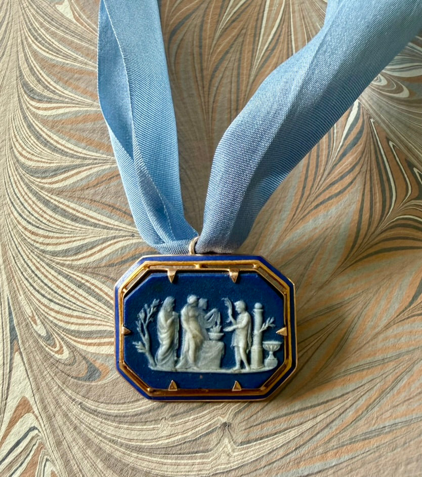 18th Century Wedgwood Jasperware Plaque Mounted in a Gold Broach/Pendant Setting