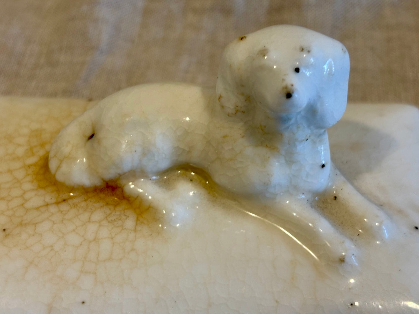Unusual Charles Cartlidge and Company Dog Form Paperweight
