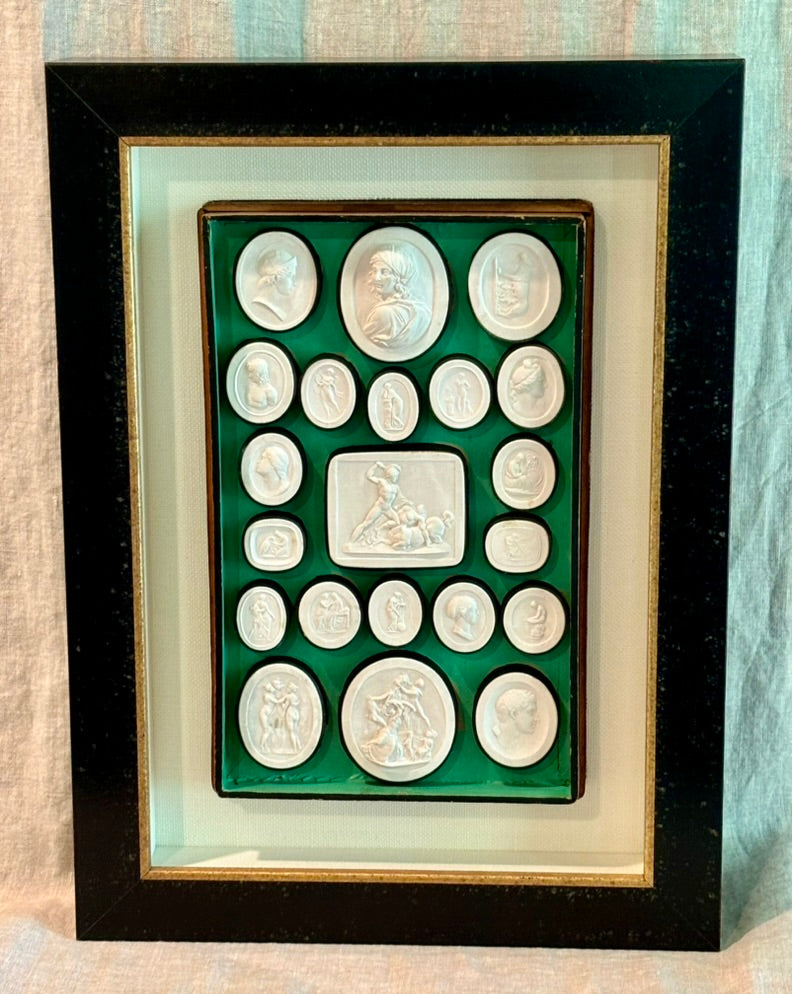 Pietro Paoletti Style Intaglio Tray in a Shadow Box Frame