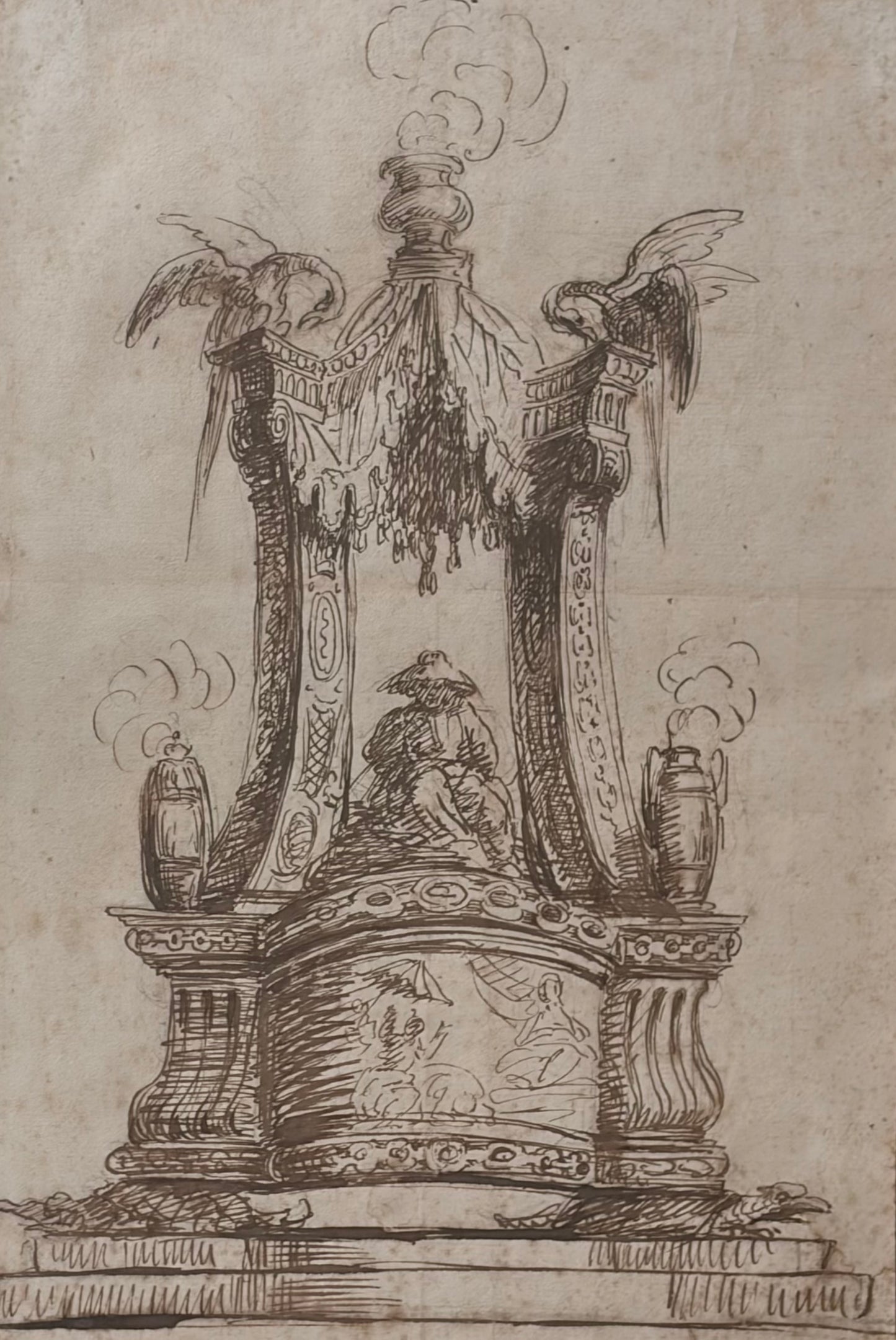 18th Century Continental Ink Drawing