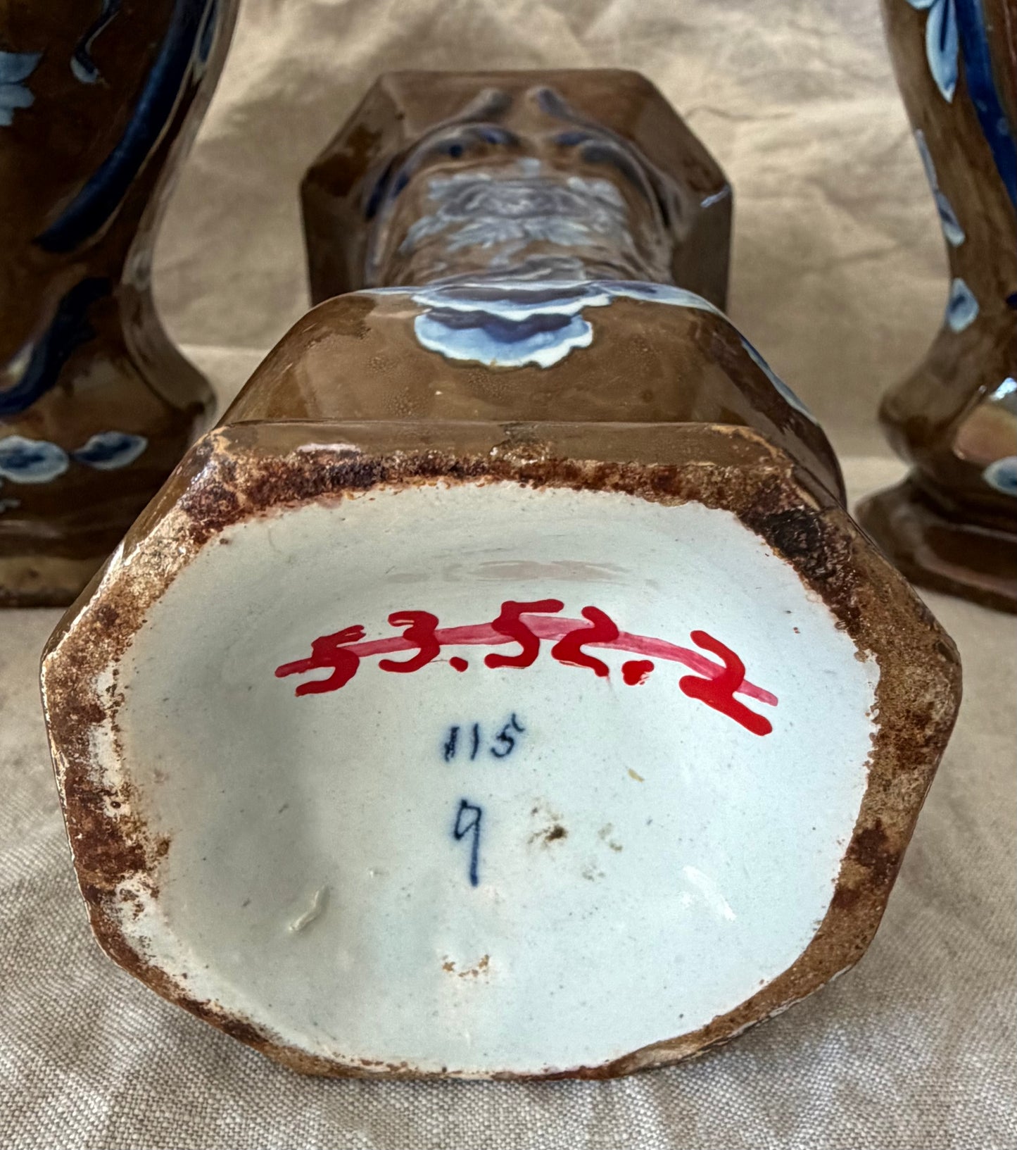 Fabulous 18th Century Delft Garniture Set by