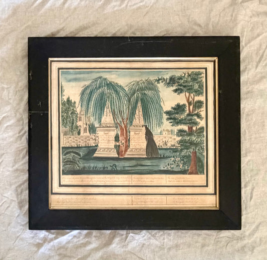 Circa 1840 Fenton Family Memorial Watercolor