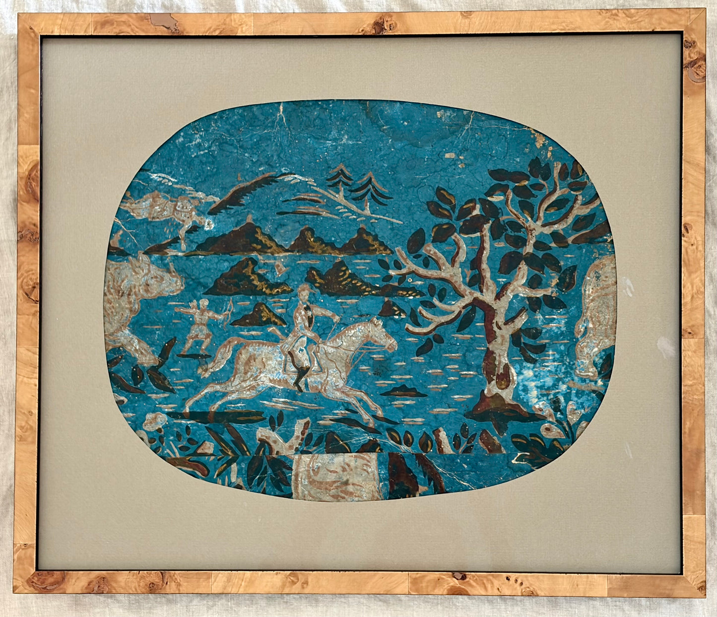 Framed Rhinoceros Hunt Wallpaper Box Lid