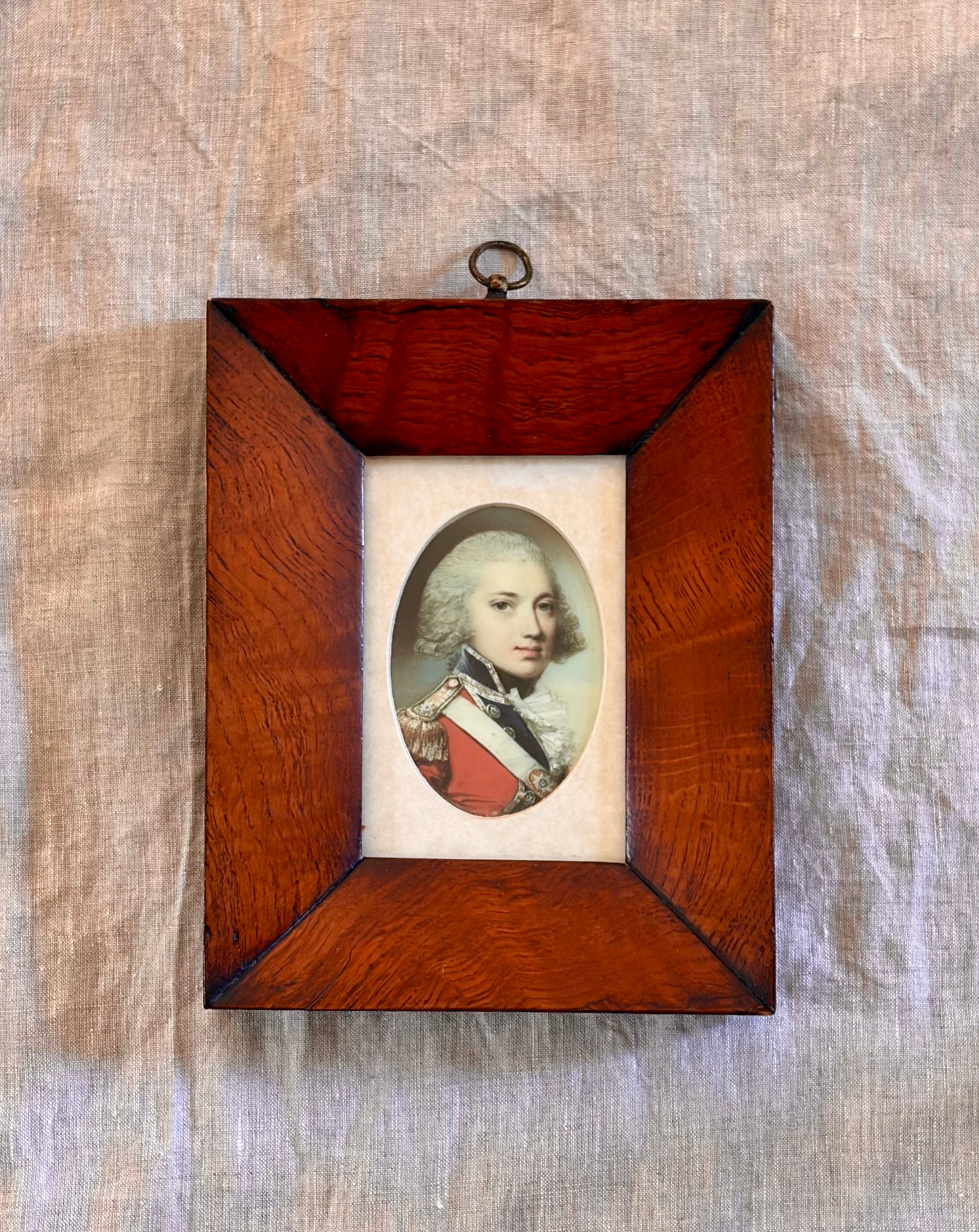 18th Century Miniature Portrait of Captain Richard Gregory of the Coldstream Guards