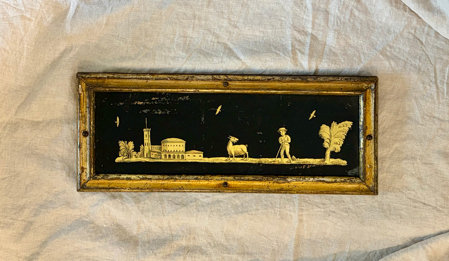 Late 18th Century or Early 19th Century Continental Eglomise Panel