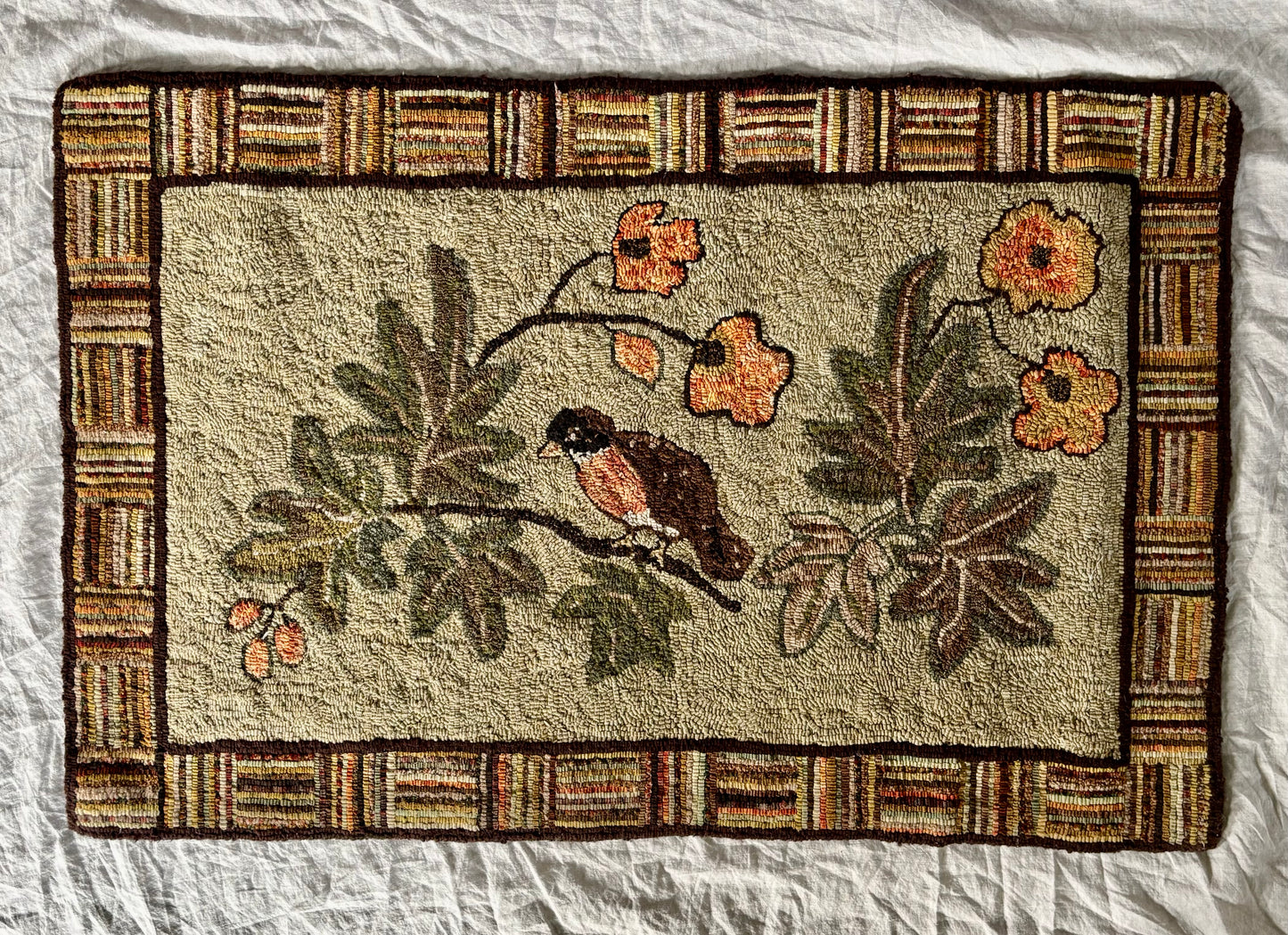 Vintage Folk Art Rug