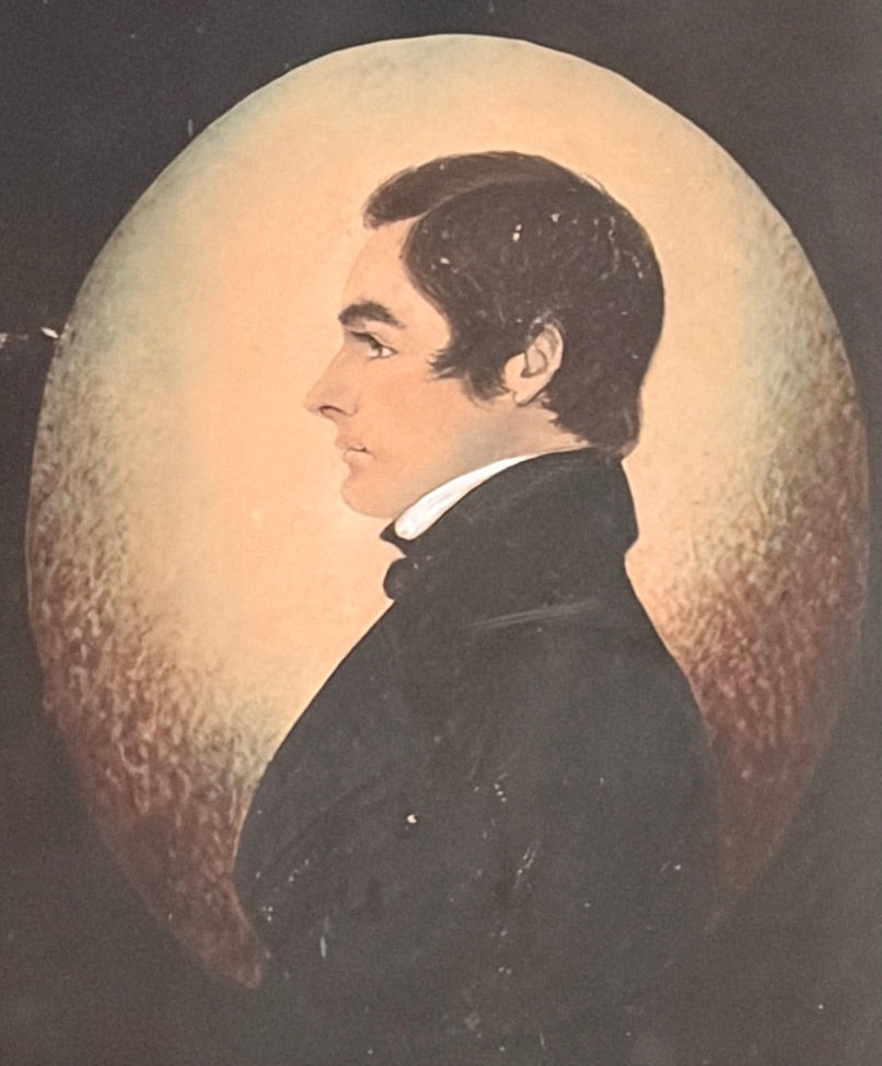 Profile Miniature Portrait of "J. Shoemaker, Germantown, PA 1789-1847"