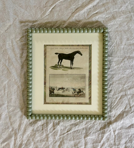 Framed 18th Comte de Buffon Engraving of ‘English Horses’