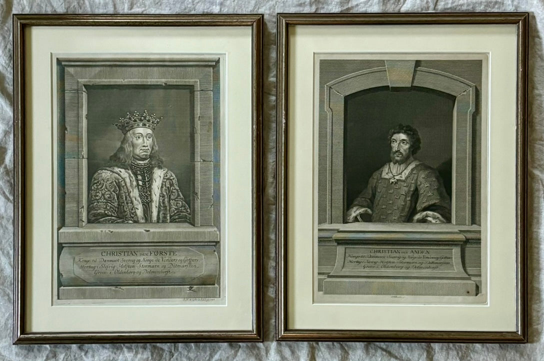 Pair of Engravings of Danish Kings