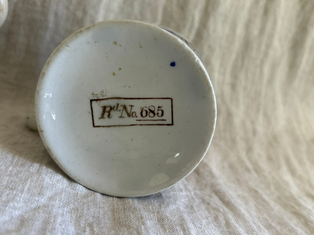 Collection of Five Children's Staffordshire Bird and Alphabet Mugs