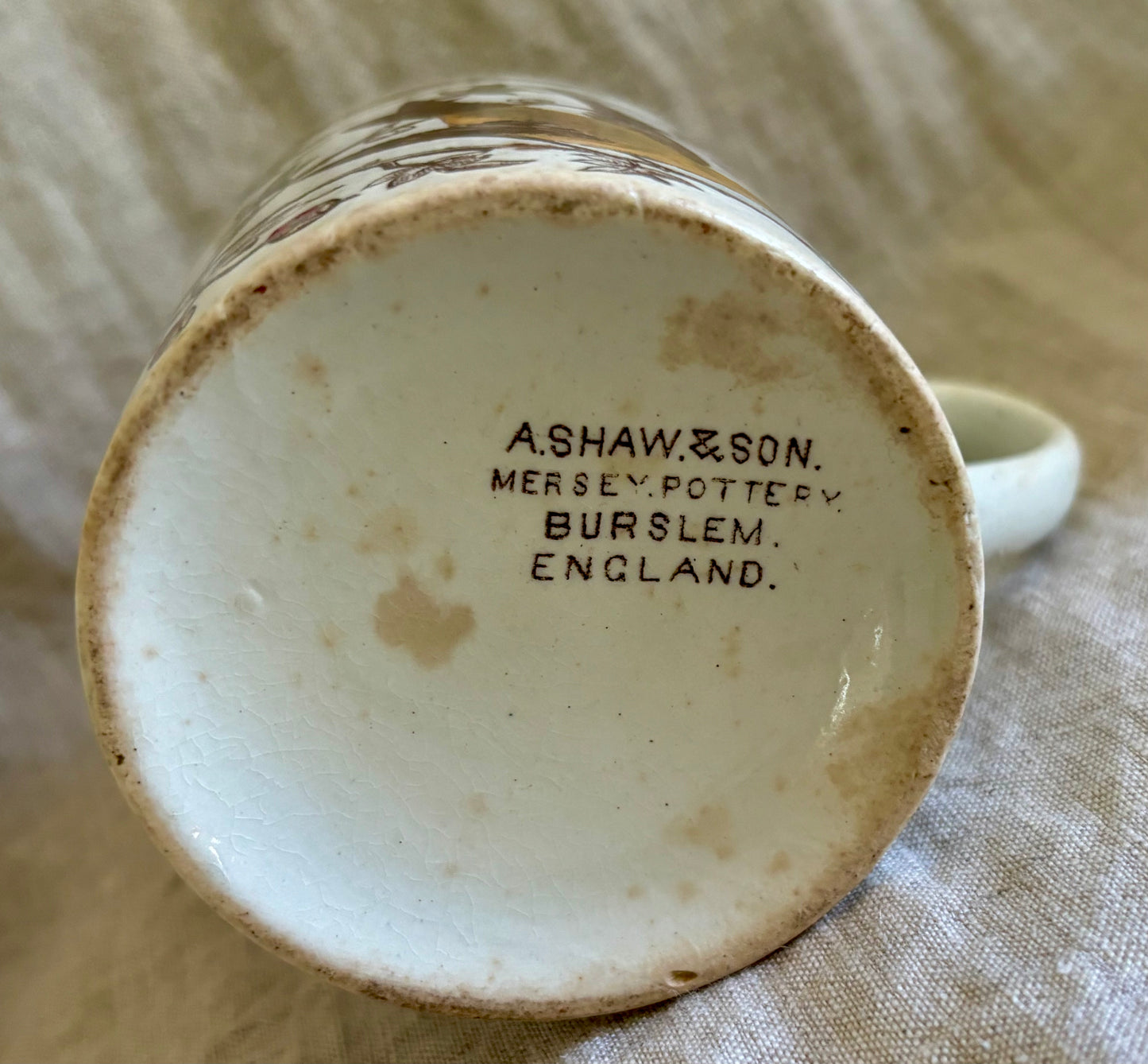 Collection of Five Children's Staffordshire Bird and Alphabet Mugs