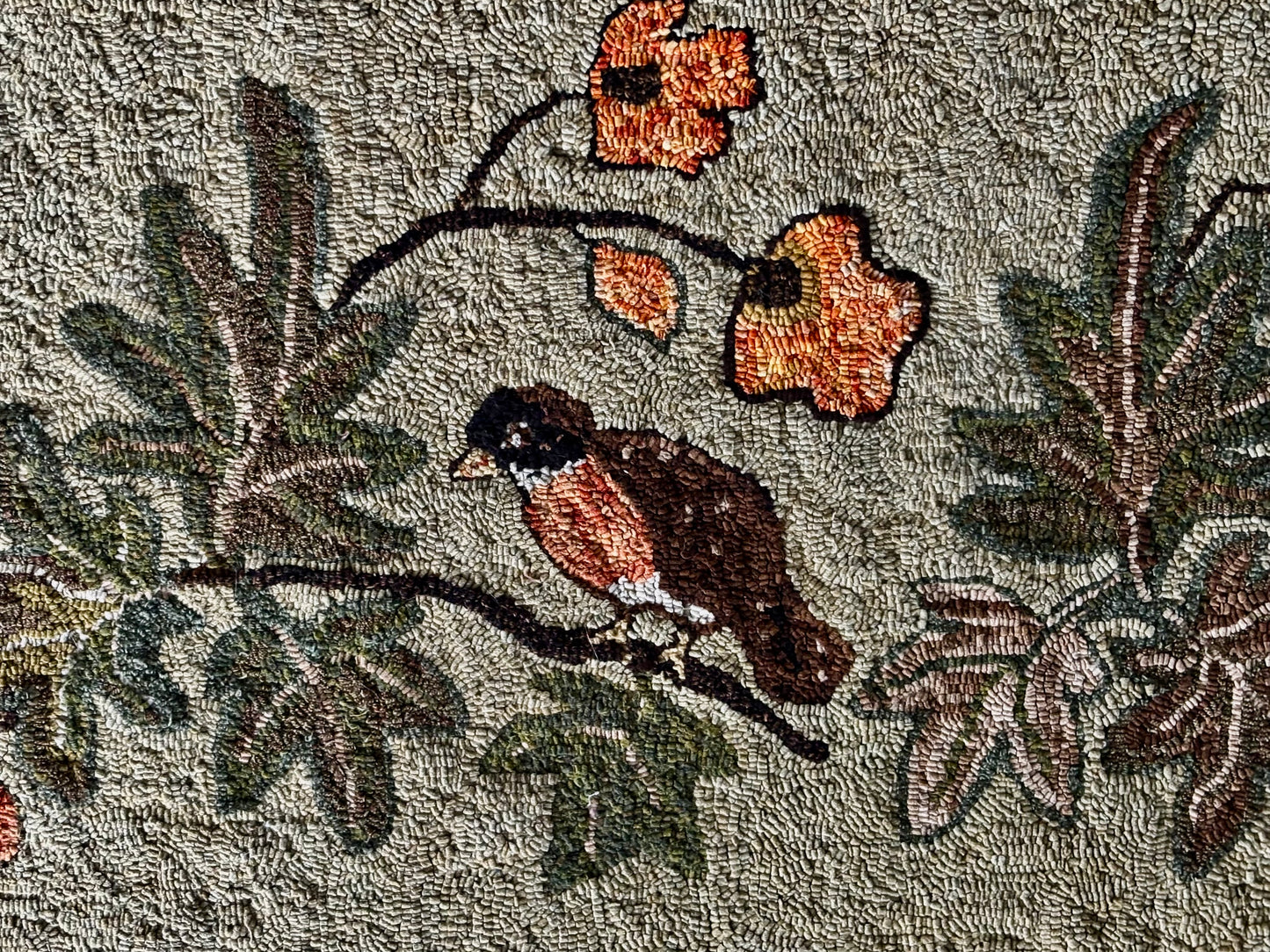 Vintage Folk Art Rug