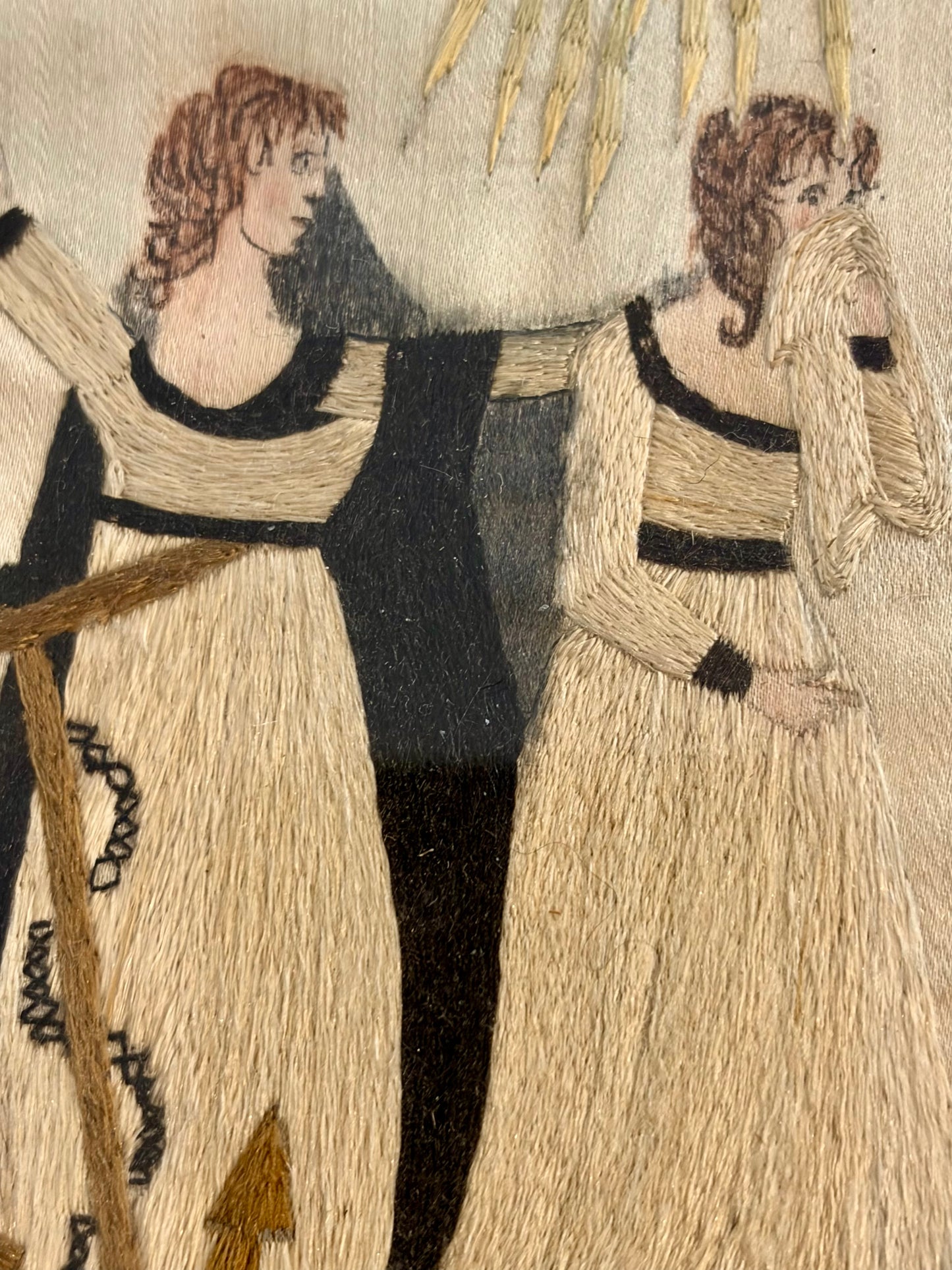 Cambridge, Massachusettes Schoolgirl Memorial Embrodery - 18th Century