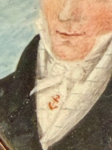 Early 19th Century Naive Miniature Portrait of a Young Gentleman