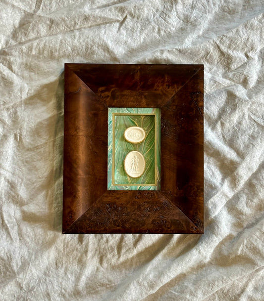 Pair of 19th Century Grand Tour Intaglios Mounted in A Shadowbox