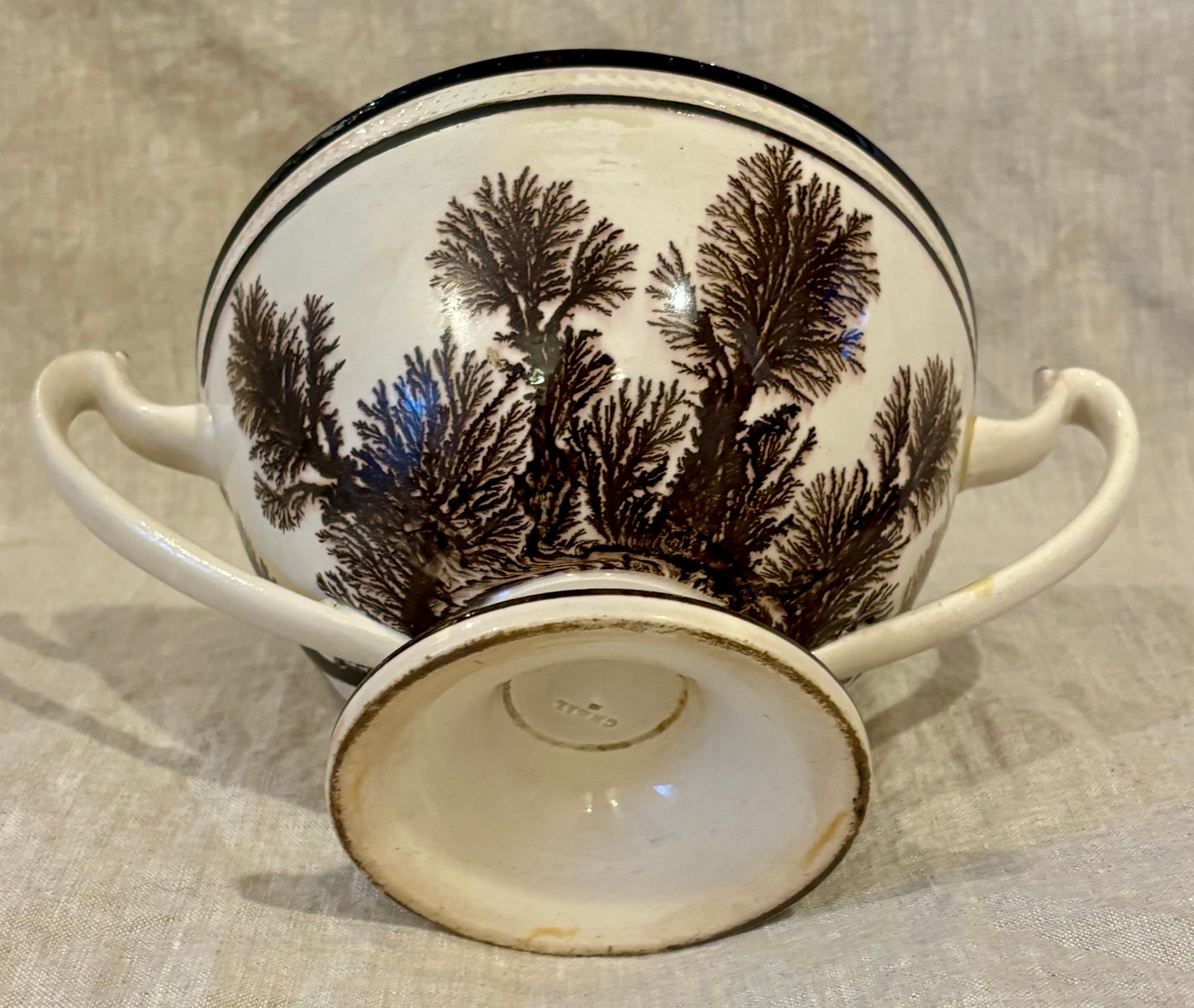 Creil Mochaware Bouillon