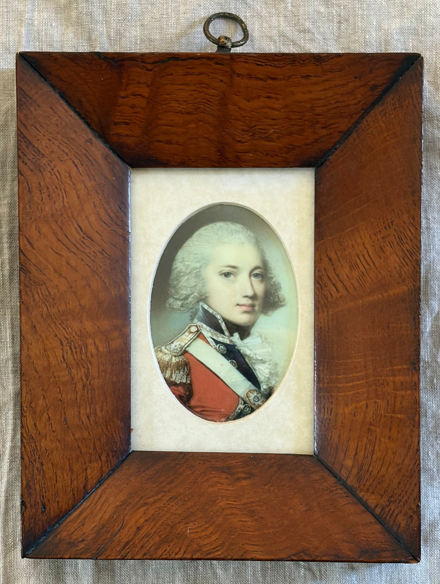 18th Century Miniature Portrait of Captain Richard Gregory of the Coldstream Guards