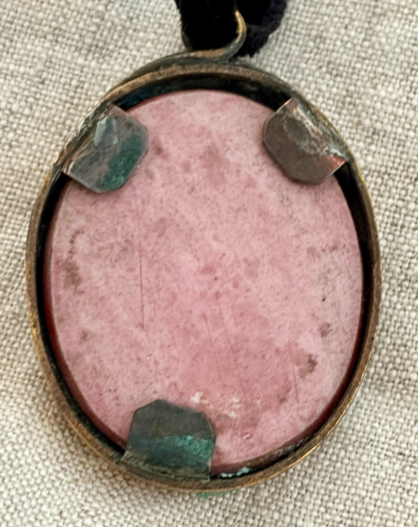 19th Century Porcelain Medallion Pendant Depicting Athena