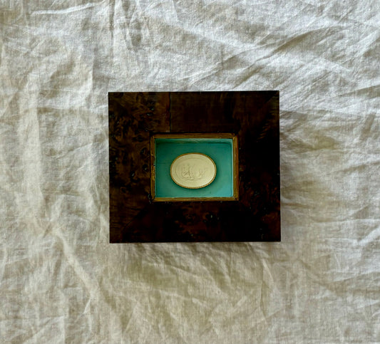 Grand Tour Intaglio Mounted in Vintage Gilt and Painted Box