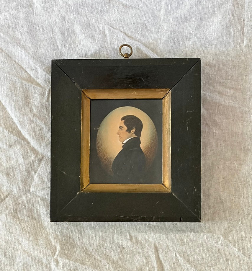 Profile Miniature Portrait of "J. Shoemaker, Germantown, PA 1789-1847"