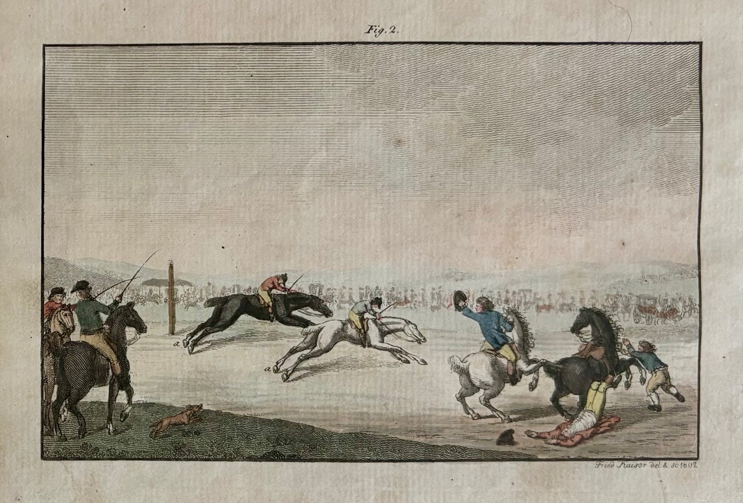 Framed 18th Comte de Buffon Engraving of ‘English Horses’