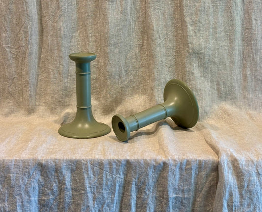 Pair of English Ridgway Stoneware Candlesticks